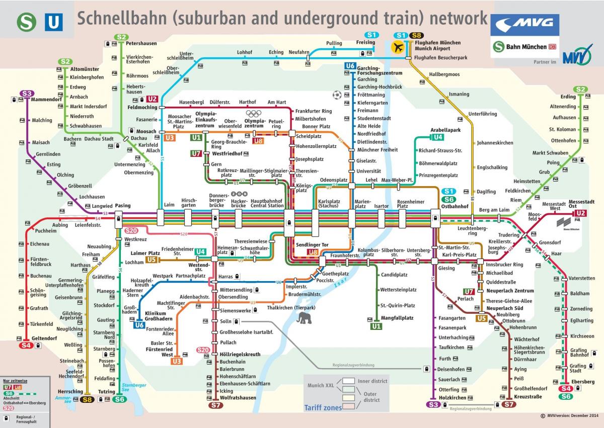 Мюнхен железнодорожный карта