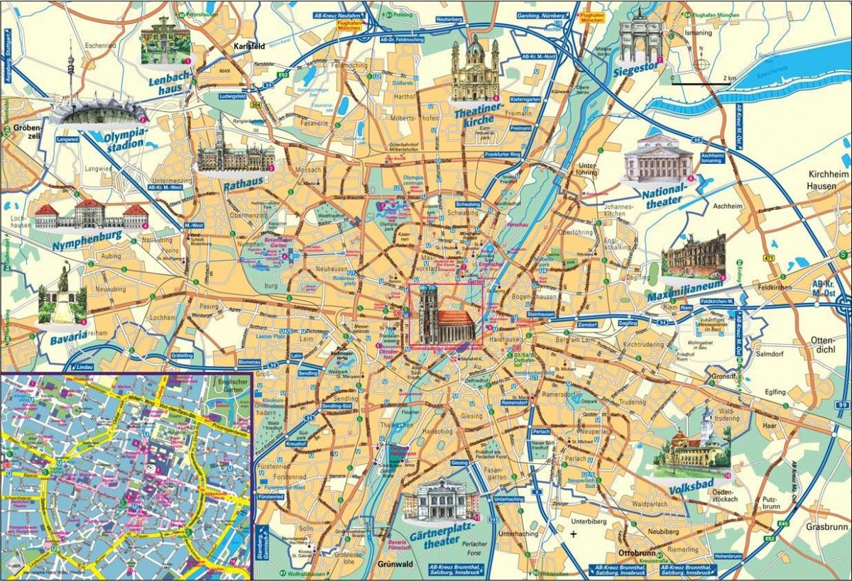 карта города Мюнхена, Германия