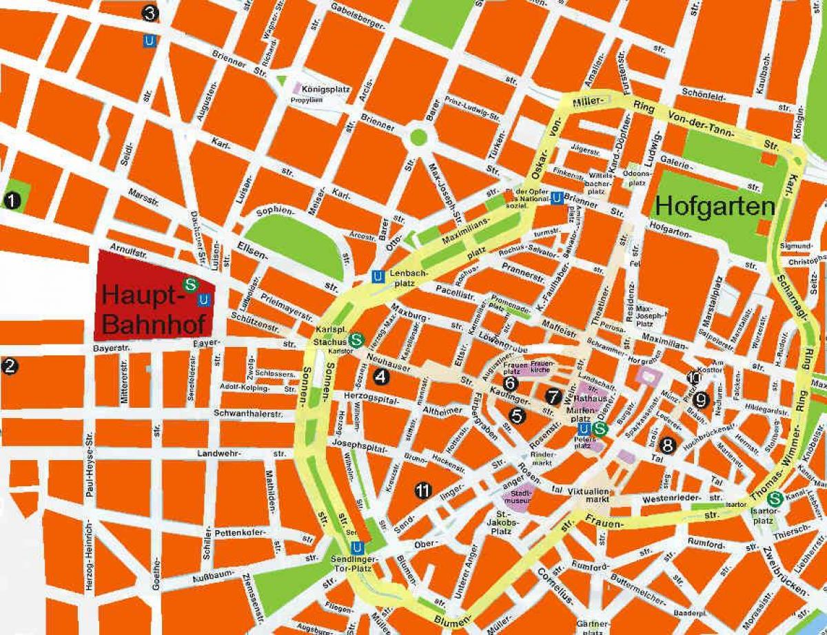 Карта Мюнхена пивные