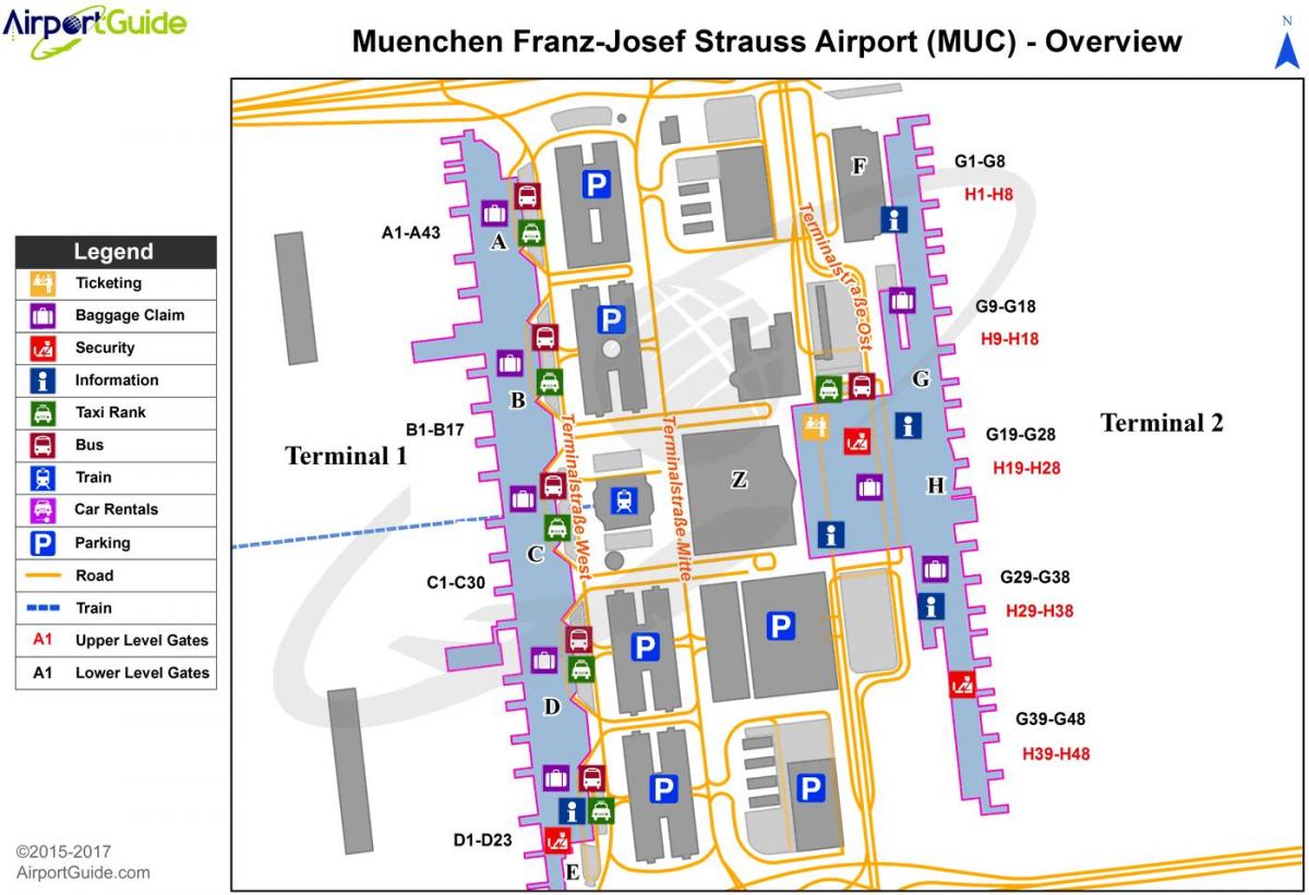 международный аэропорт Мюнхена карте