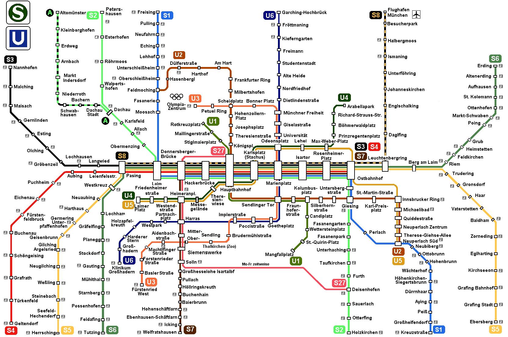 Карта метро мюнхена 2021