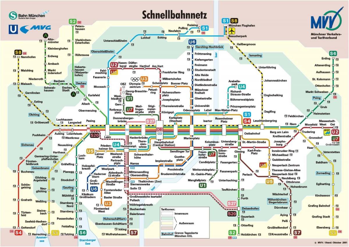 ж / д вокзал Мюнхена карте