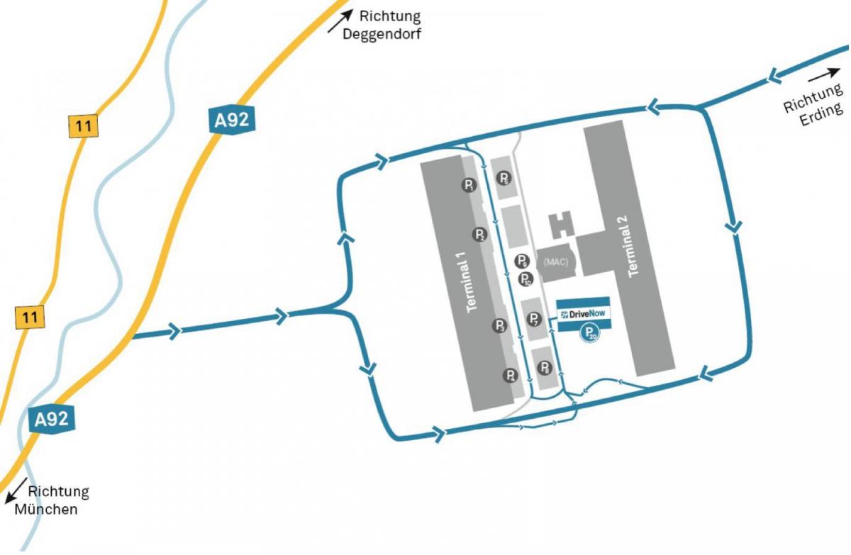 аэропорт Мюнхена карта проката автомобилей 