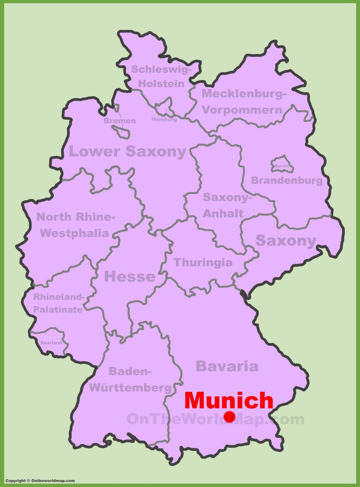 Карта Мюнхена расположение