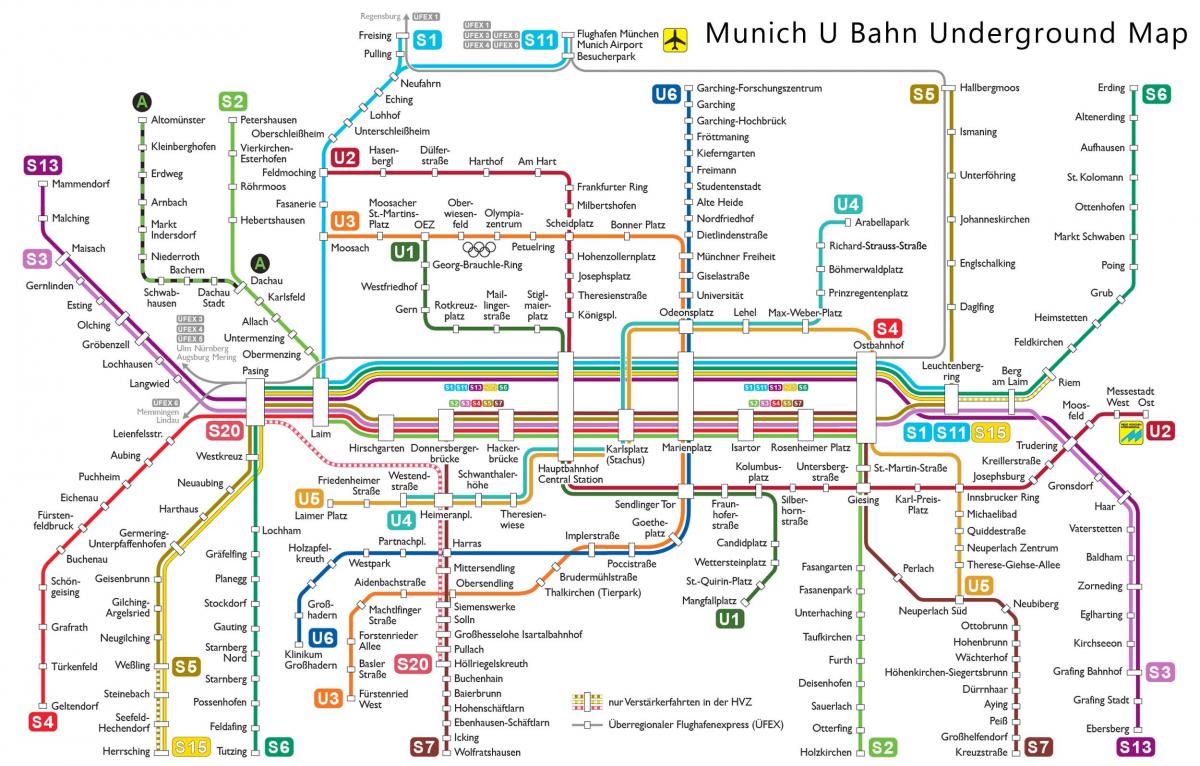 Мюнхен метро карта