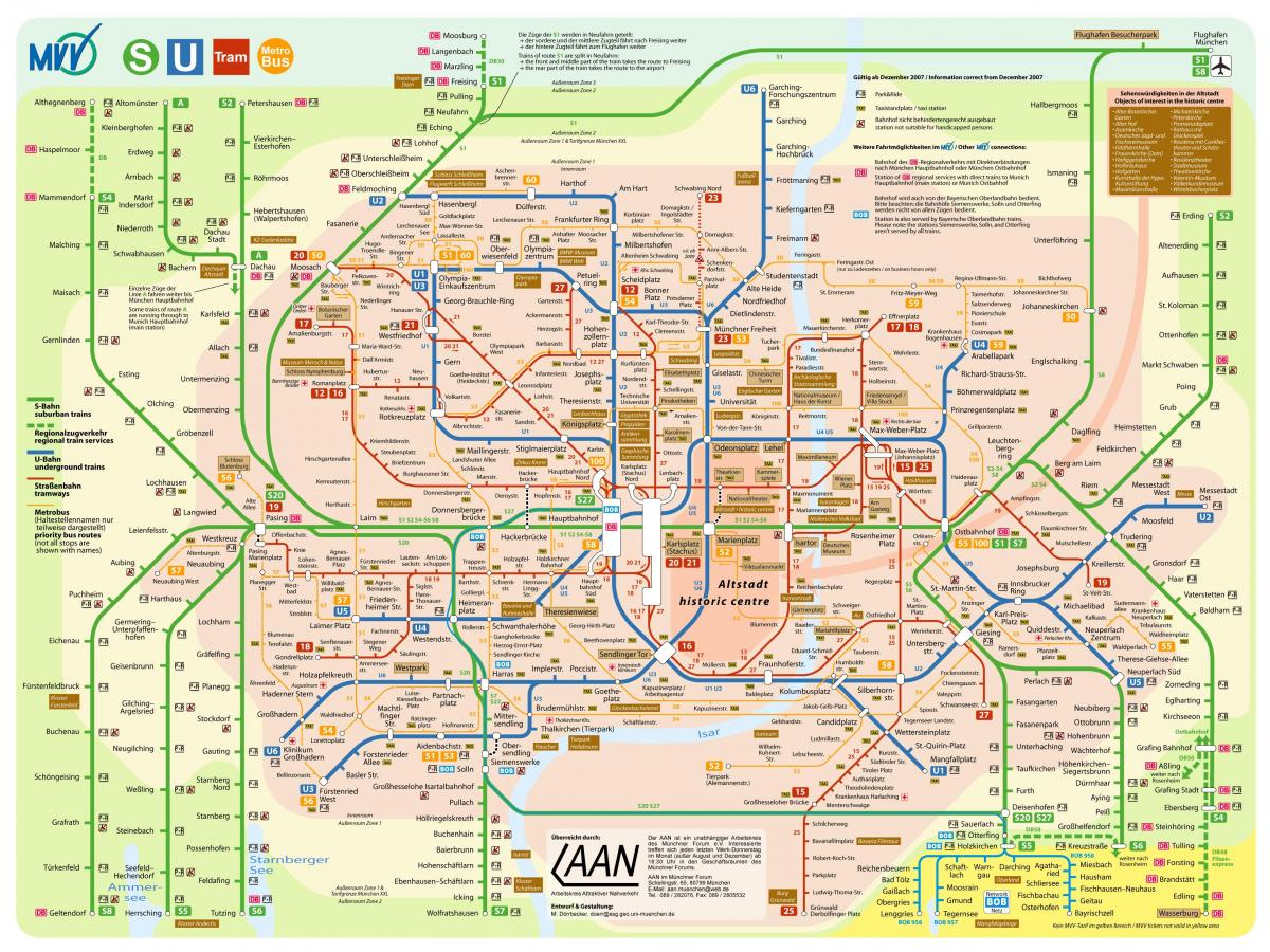 карта транспорта Мюнхена