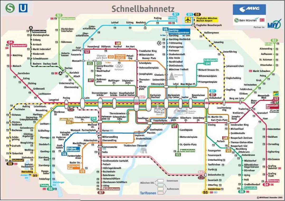 карта метро Мюнхена