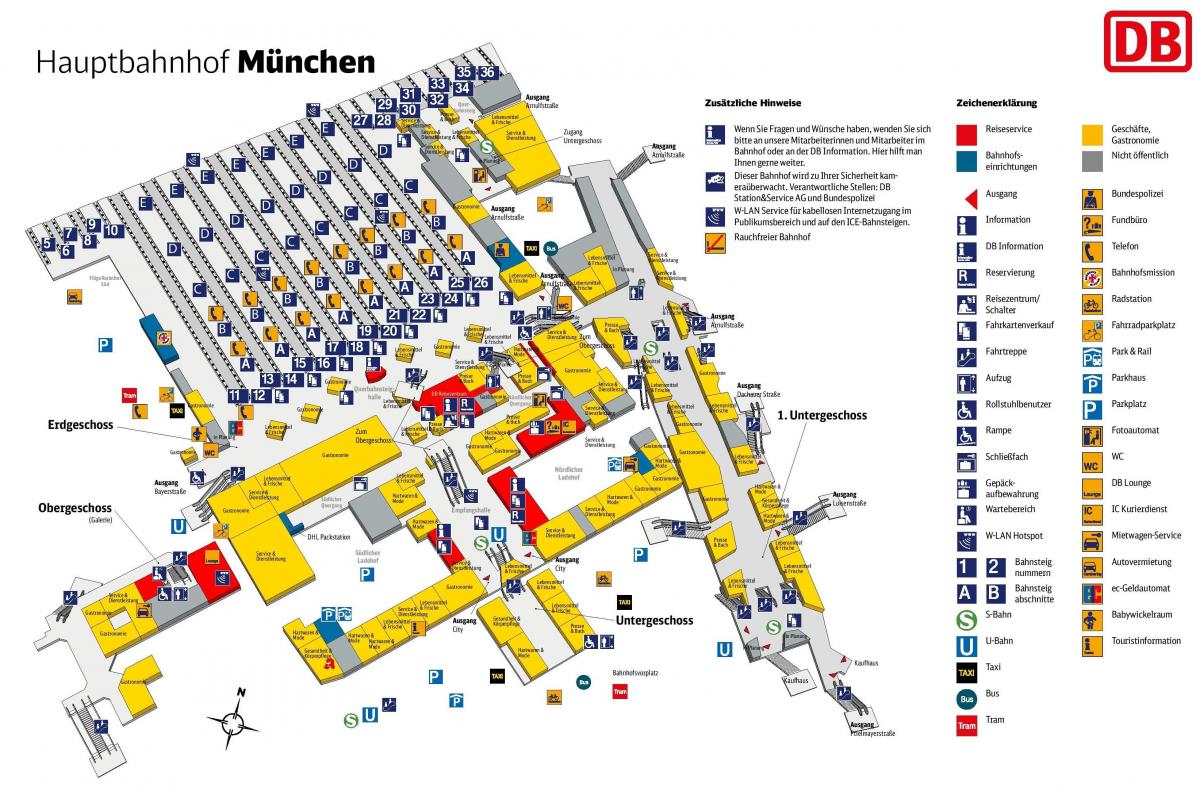 Мюнхен центральный вокзал на карте