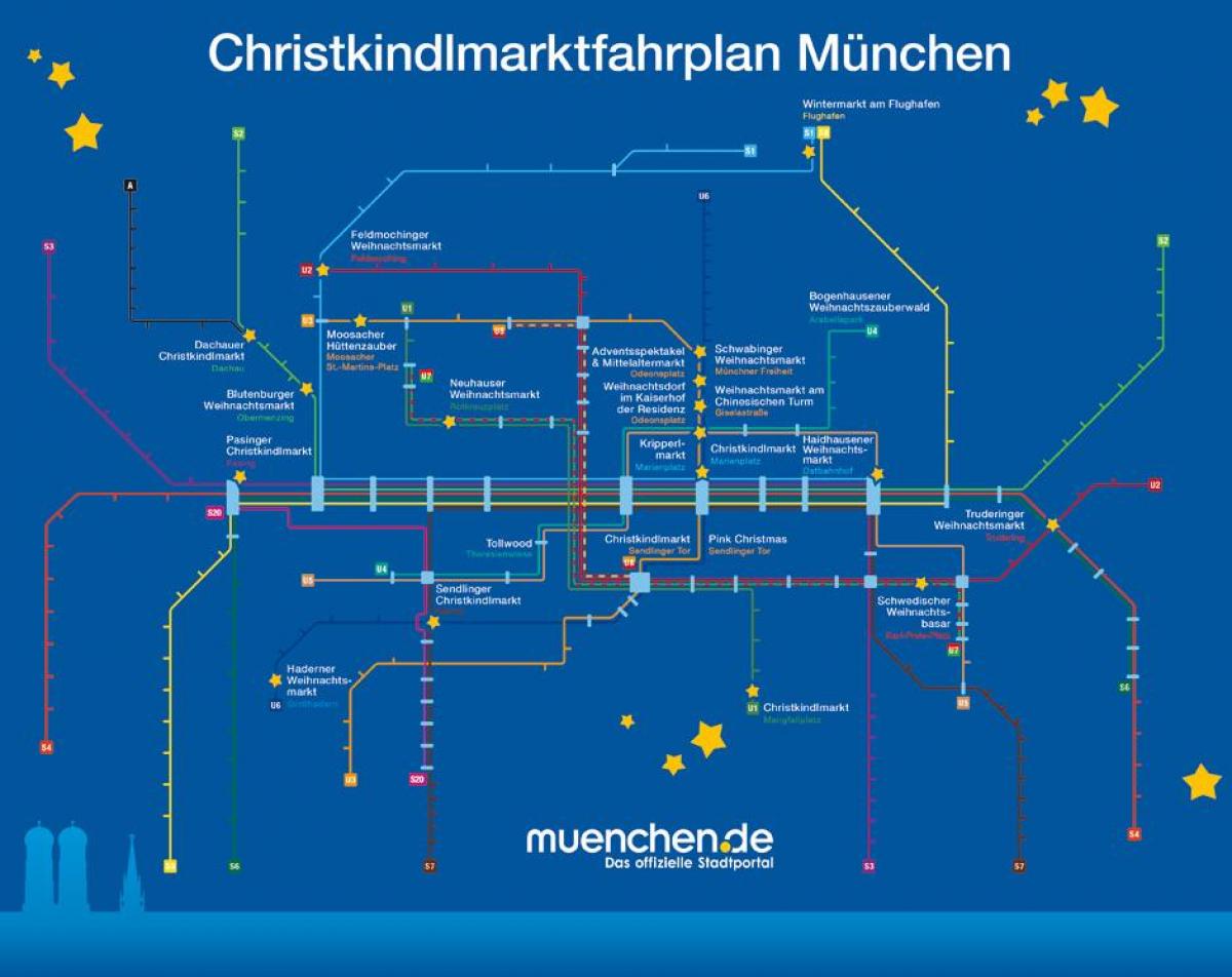 Карта Мюнхен рождественские базары