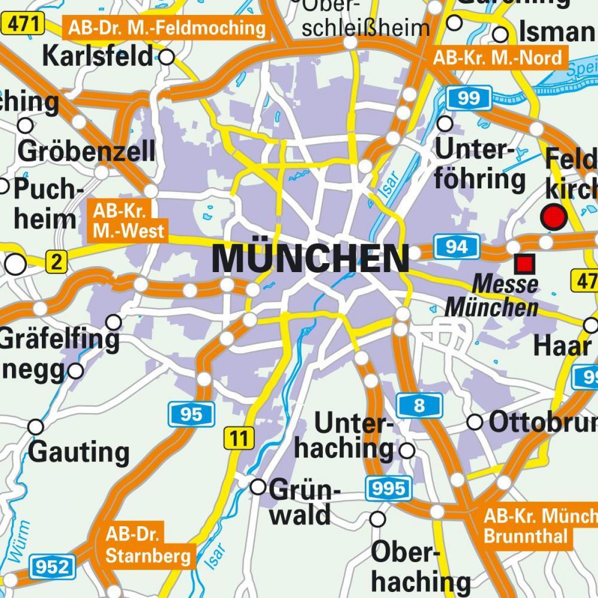 Мюнхен центр города Карта