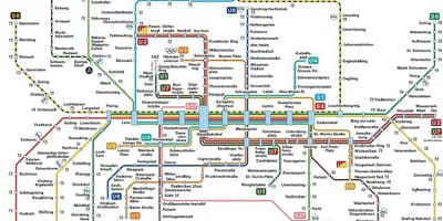 Карта метро в Мюнхене