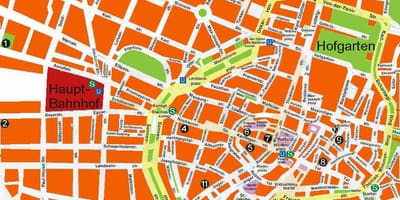 Карта Мюнхена пивные