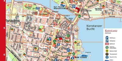 Туристическая карта Мюнхена Германия