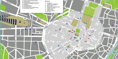 Туристическая карта Мюнхена достопримечательностями