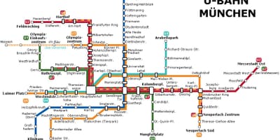 Карта метро в Мюнхене