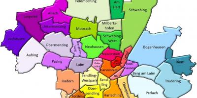Мюнхен округов карте