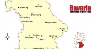 Карта Германии показывает Мюнхен
